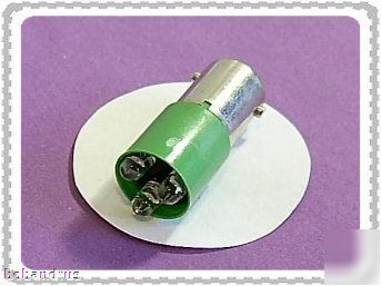 Ledtronics (24 volt) green led T3-1/4 mini bayonet lamp
