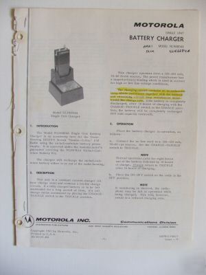 Motorola NLN6804A battery charger manual 68P81119A17-o 
