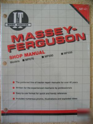 Massey ferguson 670 690 698 tractor mf-41 shop manual