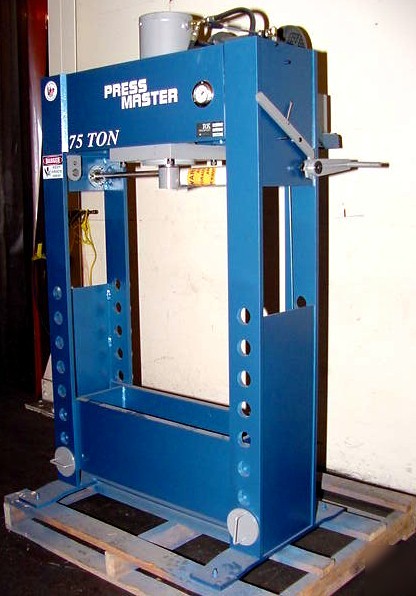 New 75 ton pressmaster h-frame electric hydraulic press