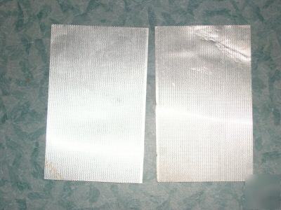 2 small pieces of very fine perforated aluminum