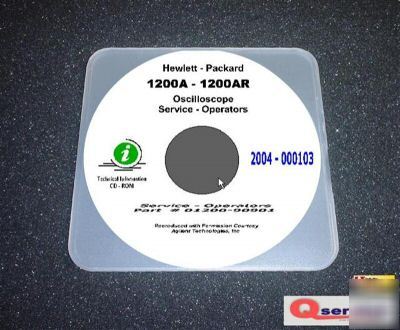 Hp 1200A oscilloscope service - operators manual