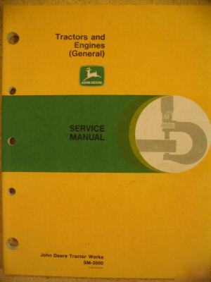 John deere 2 cylinder tractor and engine service manual