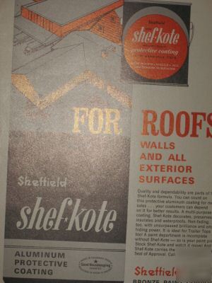 Sheffield paint co. catalog ad page asbestos