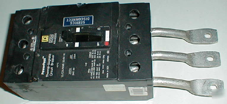 Square d KDL32200 200 amp breaker powerpact switch 240V