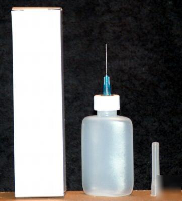 Acrylic plexiglass lexan hypo applicator for solvent