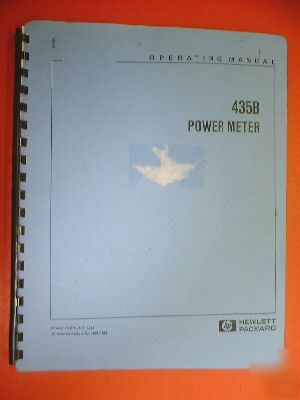 Hp 435B power meter operating manual - reprint