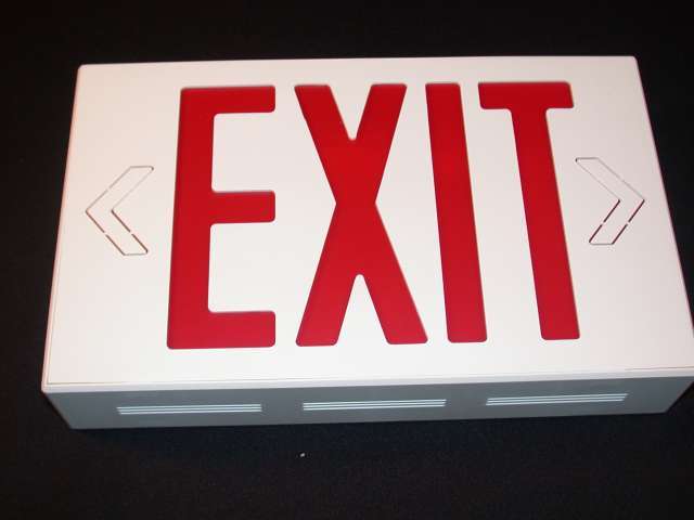 New (2) westinghouse universal exit sign red/green 120V 
