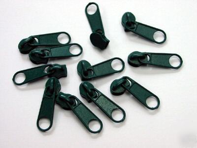 #3 nylon coil zipper sliders long (869) dark green 200