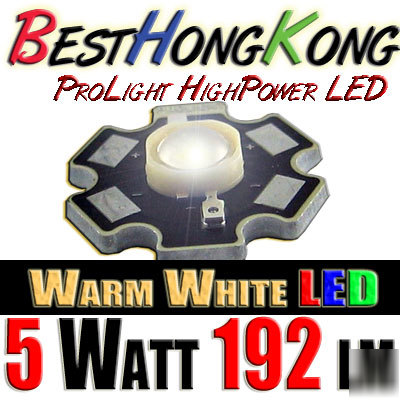 High power led set of 100 prolight 5W warm white 192LM