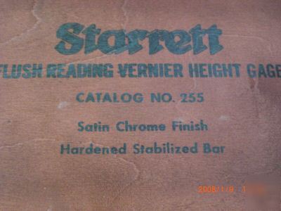 Starrett #255 vernier height gage 18