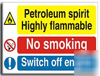 Petrol-no smoke sign-adh.vinyl-600X450MM(mu-023-av)