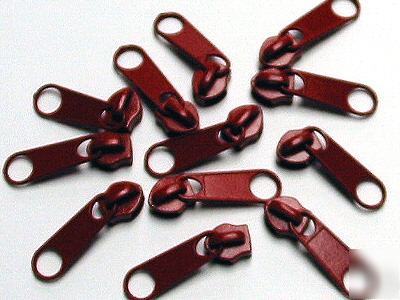 #5 nylon coil zipper sliders long (519) dark red 50PCS