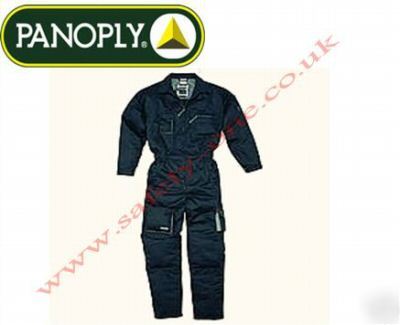 Black overalls boilersuit, knee pad pockets xl
