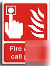 Fire alarm call point sign-s. rigid-200X250MM(fi-054-re