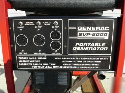 Generac generator 5000 watts 10HP briggs & stratton 