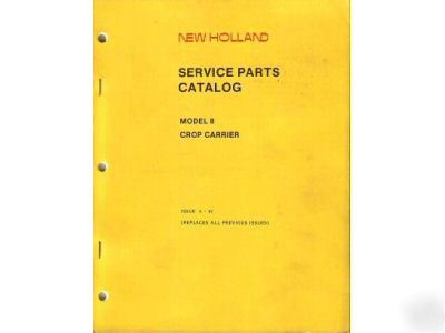 New holland 8 crop carrier wagon service parts manual