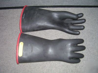 New industrial safety electrical rubber gloves sz. 10