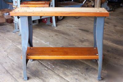 Cast legs stand bench table south bend lathe very nice