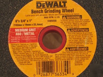 New ..dewalt bench grinding wheel..6