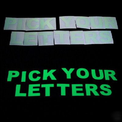 Pick 10 glow in the dark letters/numbers 3-1/2