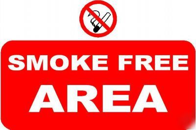 Smoke free area sign/notice