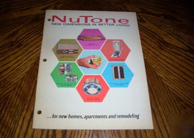 Vintage 1960's nutone electric appliances catalog, fans