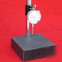 Granite check stand surface plate & dial indicator gage