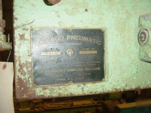 Chicago pneumatic hot dimpling machine 36