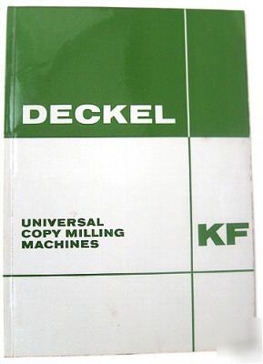 Deckel universal copy milling machines model kf series