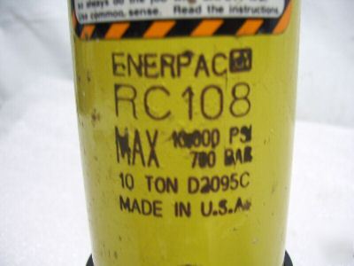 Enerpac RC108 single acting cylinder 10 ton jack