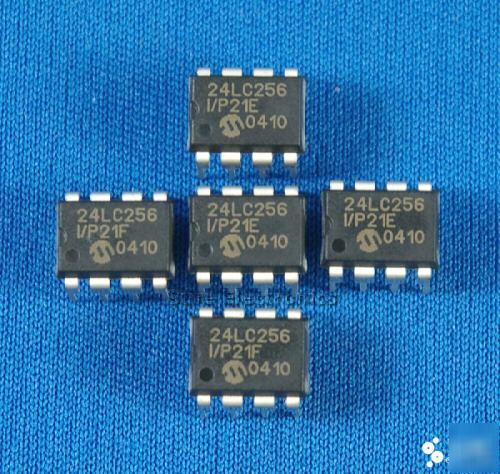 Microchip 24LC256 serial eprom chip, 5 pcs