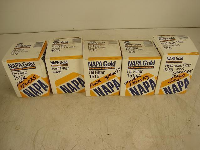 Napa gold mixed lot of fuel and oil filters
