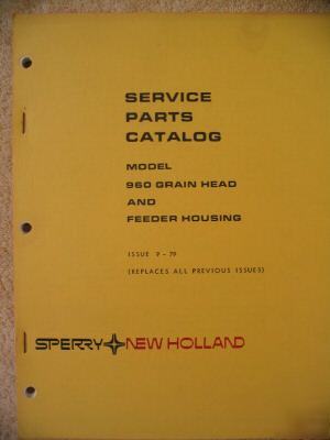 New sperry holland 960 grain head parts catalog manual