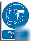 Wear face shield sign-semi rigid-300X400MM(ma-047-rm)