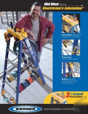 Werner ladder electricians job station wire holder 6'