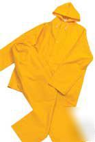 Yellow waterproof pvc hooded wetsuit - size xl