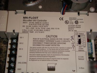 Invensys/siebe mn-FLO3T micronet vav controller 