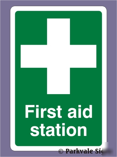 300X400 first aid station sign - rigid (0451)