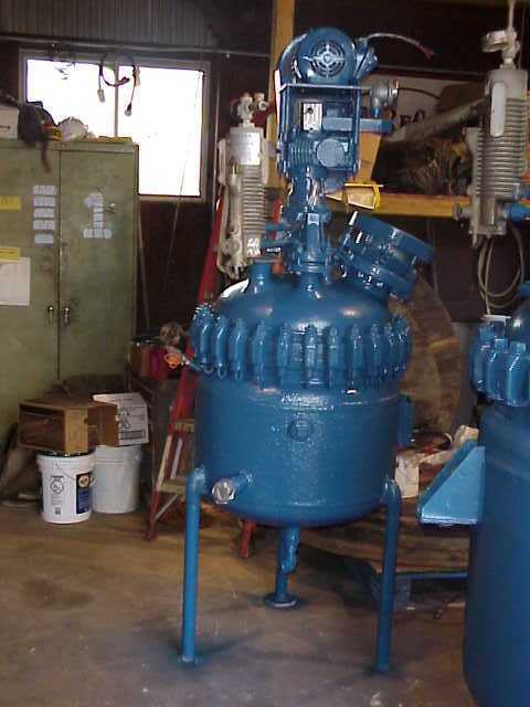 50 gal glass lined pfaulder reactor tank w agitator mix