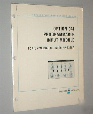 Hp - agilent 5328A option 41 original op-service manual
