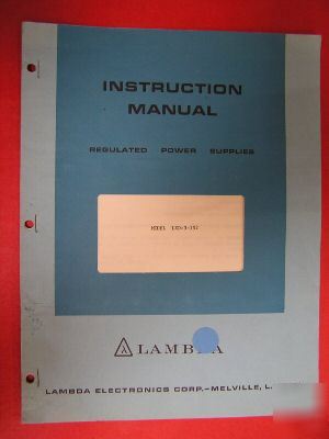Lambda lm-b package power supply service manual