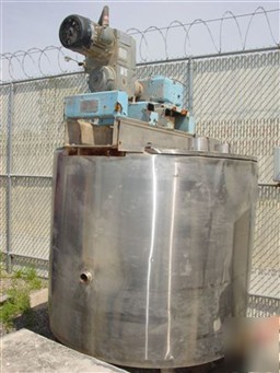 Used: kettle, approx 730 gallon, stainless steel. full