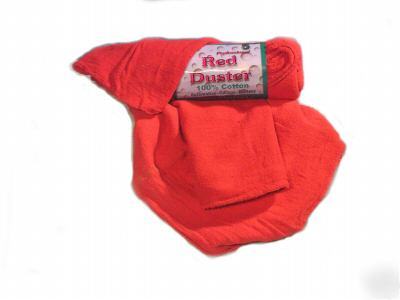Two-dozen (24) traditional red shop towel