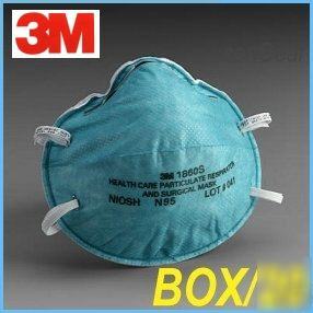 3M 1860S N95 respirator surgical mask, box/20, flu cold