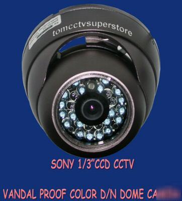 480 line SONY1/3 ccd d/n vandalproof color dome camera