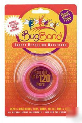 Bug band insect repellent wristbands deet free pink