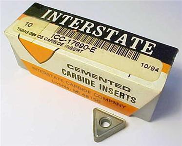 Lot of 10 interstate carbide inserts tnmg 324 triangle