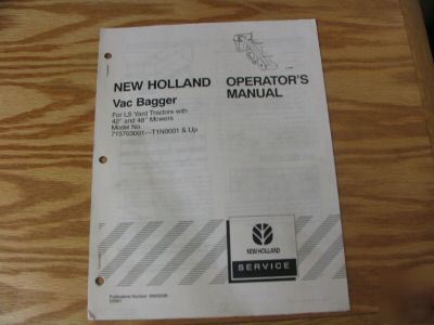 New holland vac bagger for ls tractors operators manual