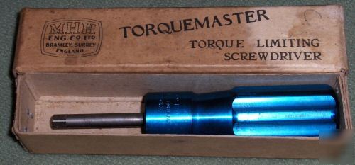 Torque limiting screwdriver â€“ torquemaster
